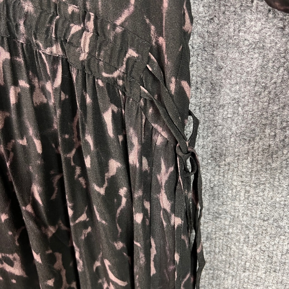 Rails Maple Diffused Midi Dress Women's L Long Sleeve V Neck Cheetah Print - Picture 10 of 12